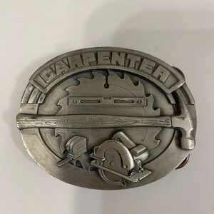 Siskiyou Carpenter silver pewter belt buckle